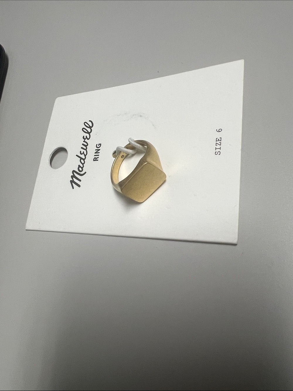 Madewell Gold Square-Top Signet Ring